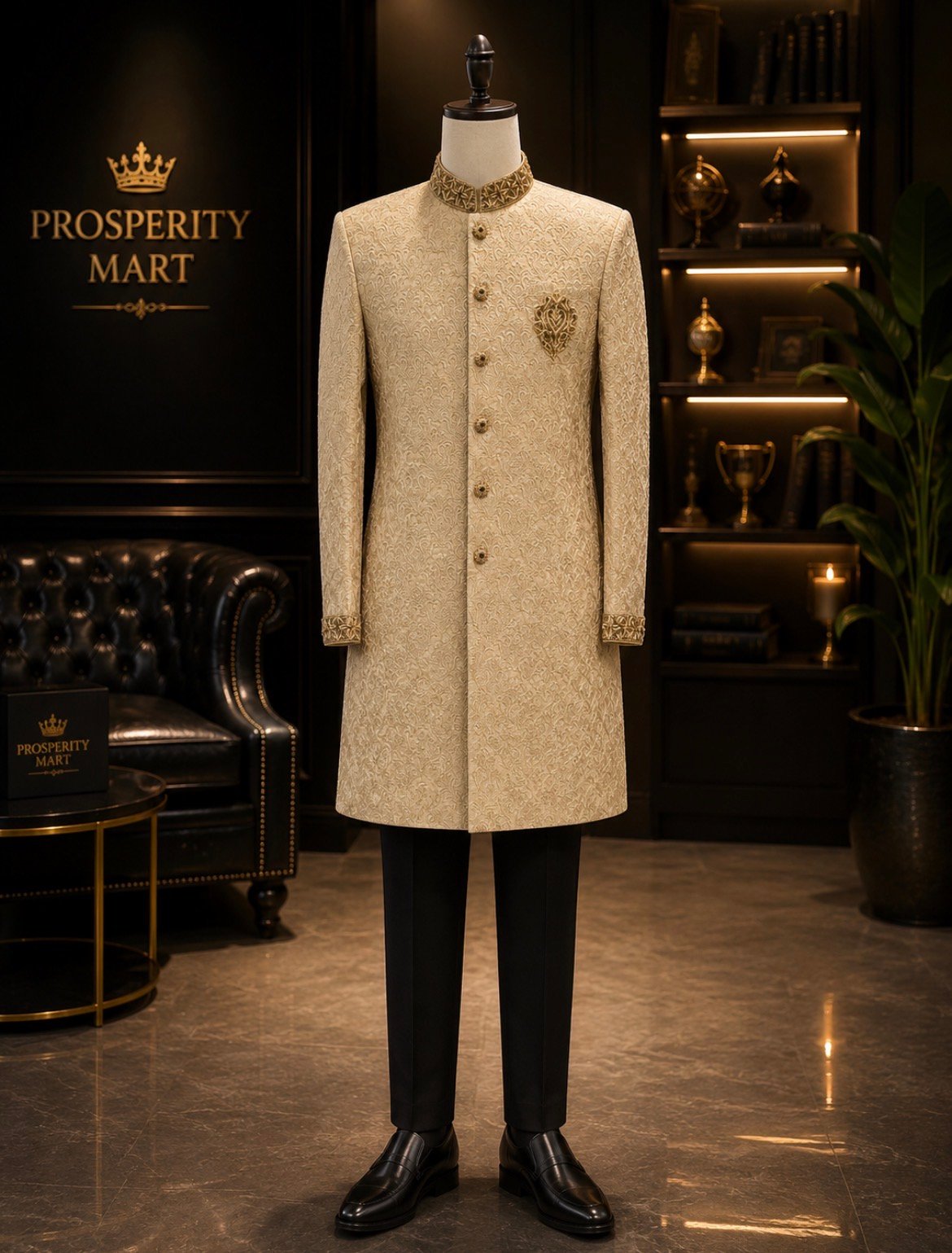 Ivory Regal Ceremony Sherwani main image